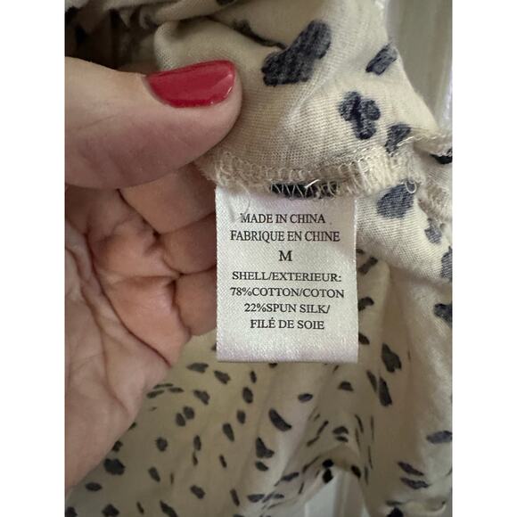 THEORY Silk Cotton Blend Dalmatian Speckled Tank Top - Sz Medium - Picture 4 of 5